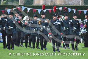 On the march at Montacute House with the Band & Bugles of the Rifles