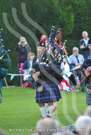 A member of the Pipes and Drums of the Wessex Highlanders