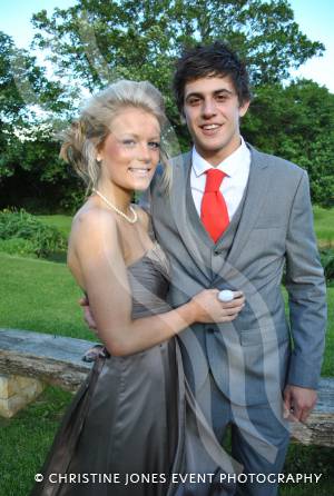 Emma Corr and Louis Gillman at Wadham School's 2012 Prom at Haselbury Mill.