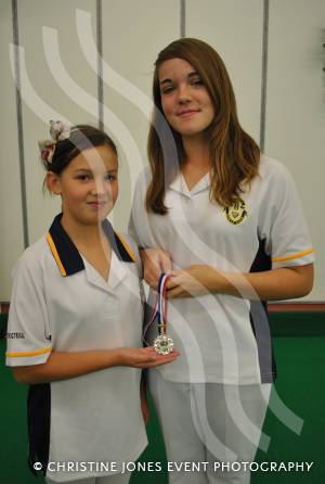 Yeovil Junior Bowls Club - September 2013: Hannah Kemp and Courtney Seers - Under-18s Pairs Runners-Up. Photo 24