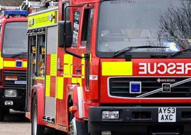 Car fire in St John's Road, Yeovil