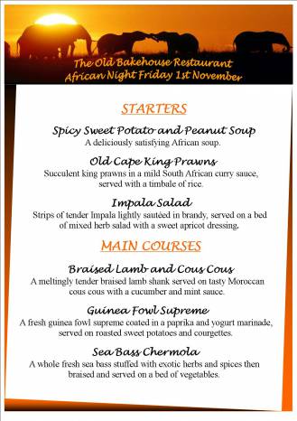 African Night at the Brewers Arms