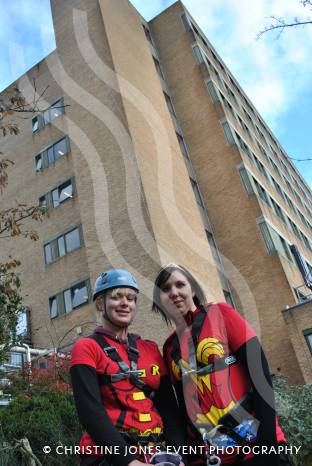 Abseil coins in cash for Flying Colours Appeal