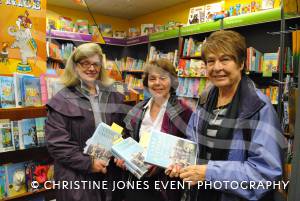 Jayne Blackmore, Susanne Gard and Elaine Buckley at the Clare Balding book signing in Yeovil on October 8, 2012