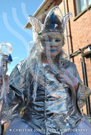Stilt-walking Lily Cumming, 11, as the Ice Queen took top honours at Chard Children's Carnival 2012