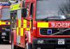 Casualty taken to hospital with facial burns after fire