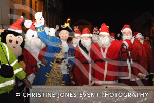 Santa Dash & Chard Xmas Lights - Nov 2013: Chard town centre came to a standstill for its annual switching-on of the Christmas lights and this year a Santa Dash as well. Photo 8