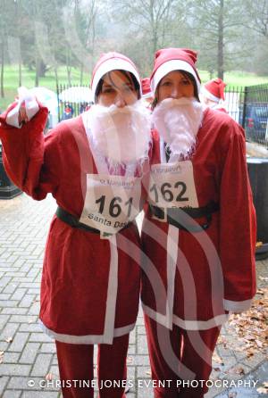 Yeovil Santa Dash - December 15, 2013: Around 200 runners of all ages took part in the annual Santa Dash held at Yeovil Country Park to raise money for St Margaret's Somerset Hospice. Photo 2