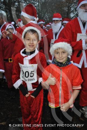 Yeovil Santa Dash - December 15, 2013: Around 200 runners of all ages took part in the annual Santa Dash held at Yeovil Country Park to raise money for St Margaret's Somerset Hospice. Photo 10