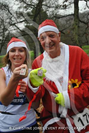 Yeovil Santa Dash - December 15, 2013: Around 200 runners of all ages took part in the annual Santa Dash held at Yeovil Country Park to raise money for St Margaret's Somerset Hospice. Photo 17