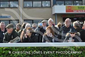Race-goers at the parade ring at Wincanton on October 18, 2012