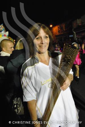 Olympic torchbearer Tonia White at Ilminster Carnival 2012