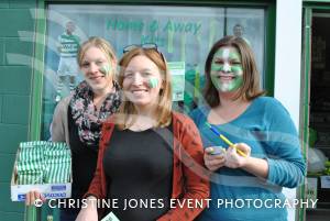 Mel Tamplin, Kate Olley and Jenny Stevens fundraise on Yeovil Town matchday for Bristol Royal Infirmary's Wallace and Gromit Grand Appeal.