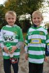 Rhys and Rio Mapletoft, both eight, at Huish Park to watch Yeovil Town in action against Bury on October 20, 2012
