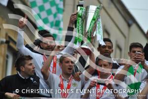 2013: That was the year that was! MAY: Yeovil Town players celebrate in an open-top bus tour of the town after their League One Play-Off Final success at Wembley.
