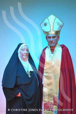 The Mother Abbess (Helen Webber) and Bishop of Salzburg (John Sanders).