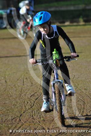 Wessex Wizards Triathlon Club Juniors - January 2014: Junior triathletes enjoy cycling training at Westfield Academy in Yeovil. Photo 6
