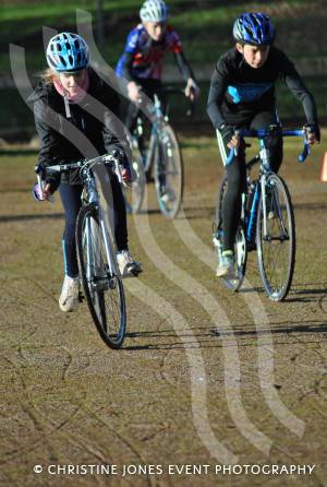 Wessex Wizards Triathlon Club Juniors - January 2014: Junior triathletes enjoy cycling training at Westfield Academy in Yeovil. Photo 8