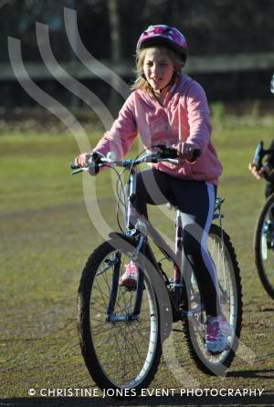 Wessex Wizards Triathlon Club Juniors - January 2014: Junior triathletes enjoy cycling training at Westfield Academy in Yeovil. Photo 21