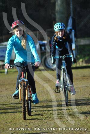Wessex Wizards Triathlon Club Juniors - January 2014: Junior triathletes enjoy cycling training at Westfield Academy in Yeovil. Photo 24