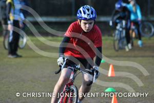Wessex Wizards Triathlon Club Juniors - January 2014: Junior triathletes enjoy cycling training at Westfield Academy in Yeovil. Photo 28
