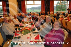 Ilminster Senior Citizens Lunch – January 2014: Party-goers settle down for Christmas lunch at the Shrubbery Hotel in Ilminster. Photo 9.