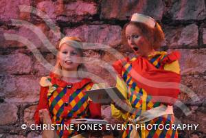 Cloverleaf & Sleeping Beauty - February 2014: Carrie (Beckie Orchard) and Fetch (Helen Rose) during the show. Photo