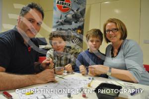 Alison and Allan Mower with Harry, ten, and Max, seven, at the Autumn Model Show at the Fleet Air Arm Museum, RNAS Yeovilton, on October 27, 2012