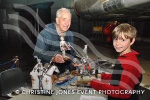 Alan Stock, of the Poole Scale Modellers, with Adam Cook, ten, at the Autumn Model Show at the Fleet Air Arm Museum, RNAS Yeovilton, on October 27, 2012