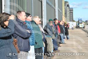 People watch the model-flying display at the Autumn Model Show at the Fleet Air Arm Museum, RNAS Yeovilton, on October 27, 2012