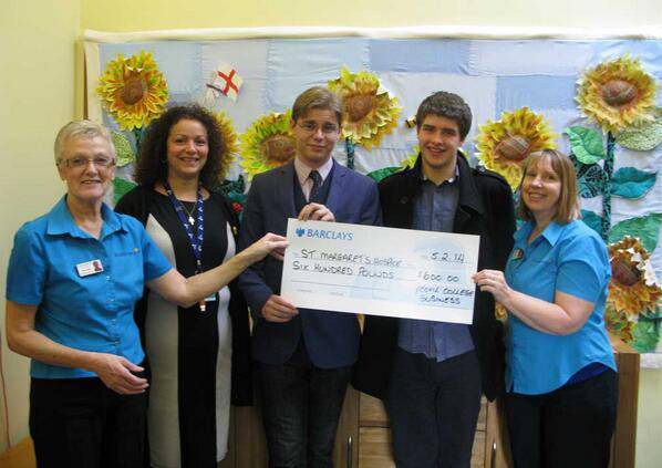 Yeovil College inspired by the care of St Margaret's Hospice