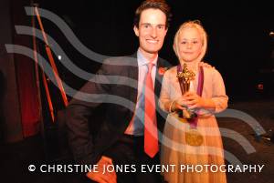Gold Medal winner Peter Wilson with Faith Watson, six, who received a Lifetime Achievement award on behalf of her Great-Grandmother, Doreen Farrant.