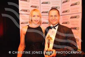 Barry and Karen Phelan, of Orchard Gymnastics, at the Gold Star Awards on October 30, 2012