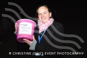Sarah Cherry collecting for the Flying Colours Appeal at the Fireworks Extravaganza at Westland Leisure Complex in Yeovil on November 2, 2012