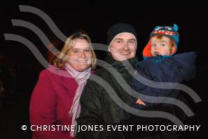 Kerry and Matthew Feltham with 13-month-old George at the Fireworks Extravaganza at Westland Leisure Complex in Yeovil on November 2, 2012