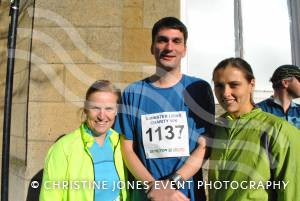 Richard Sweet with Liz Livingstone, left, and Sarah Winfield at the Ilminster Lions 10k on November 4, 2012