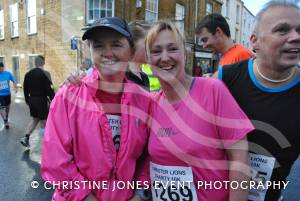 Suzi Griffiths and Lesley Male at the Ilminster Lions 10k on November 4, 2012