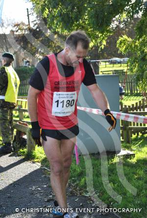 Martin Pattemore feels the strain at the end of the Ilminster Lions 10k on November 4, 2012
