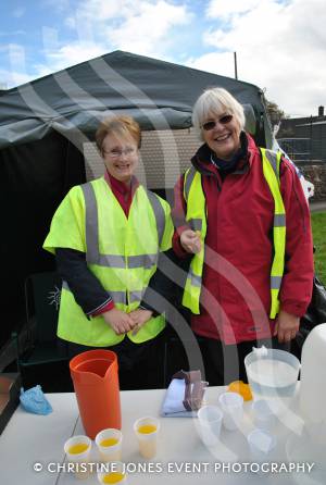 Lions Ladies were on hand to give out refreshments to the runners at the finishing line