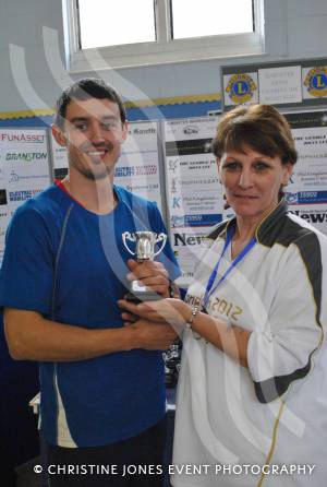 Race runner-up Stephen Kershaw with Olympic torchbearer Tonia White.