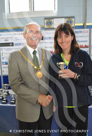 Prize winner Davina Blanchard with the Mayor of Ilminster, Cllr Roger Swann