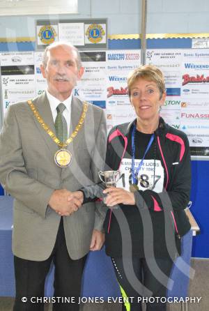 Prize winner Jenny Pride with the Mayor of Ilminster, Cllr Roger Swann