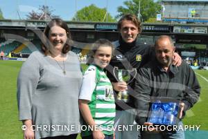 Yeovil Town FC player awards - May 2014: Luke Ayling receives the Away Travel Club's winner  award. Photo 7