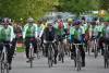 Back From Boro - Arriving Home May 2014: Charity cyclists arrive back at Yeovil Town FC after a 334-mile cycle ride from Middlesbrough. Photo 1