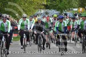 Back From Boro - Arriving Home May 2014: Charity cyclists arrive back at Yeovil Town FC after a 334-mile cycle ride from Middlesbrough. Photo 1