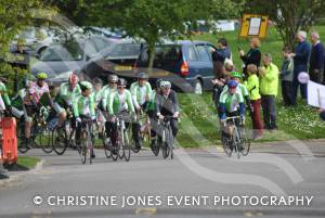 Back From Boro - Arriving Home May 2014: Charity cyclists arrive back at Yeovil Town FC after a 334-mile cycle ride from Middlesbrough. Photo 5