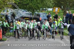 Back From Boro - Arriving Home May 2014: Charity cyclists arrive back at Yeovil Town FC after a 334-mile cycle ride from Middlesbrough. Photo 6