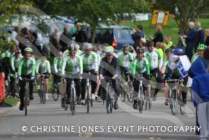 Back From Boro - Arriving Home May 2014: Charity cyclists arrive back at Yeovil Town FC after a 334-mile cycle ride from Middlesbrough. Photo 8