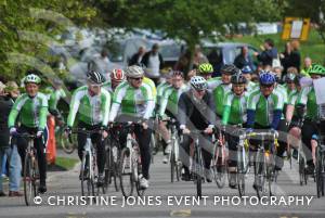 Back From Boro - Arriving Home May 2014: Charity cyclists arrive back at Yeovil Town FC after a 334-mile cycle ride from Middlesbrough. Photo 10