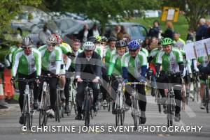 Back From Boro - Arriving Home May 2014: Charity cyclists arrive back at Yeovil Town FC after a 334-mile cycle ride from Middlesbrough. Photo 11